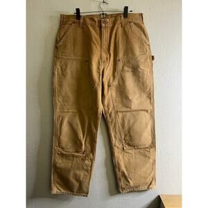 Vintage Carhartt Pants Mens 38x32 Brown B136‎ Workwear Double Knee Y2K